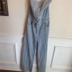 Women's Light Blue Denim Overalls